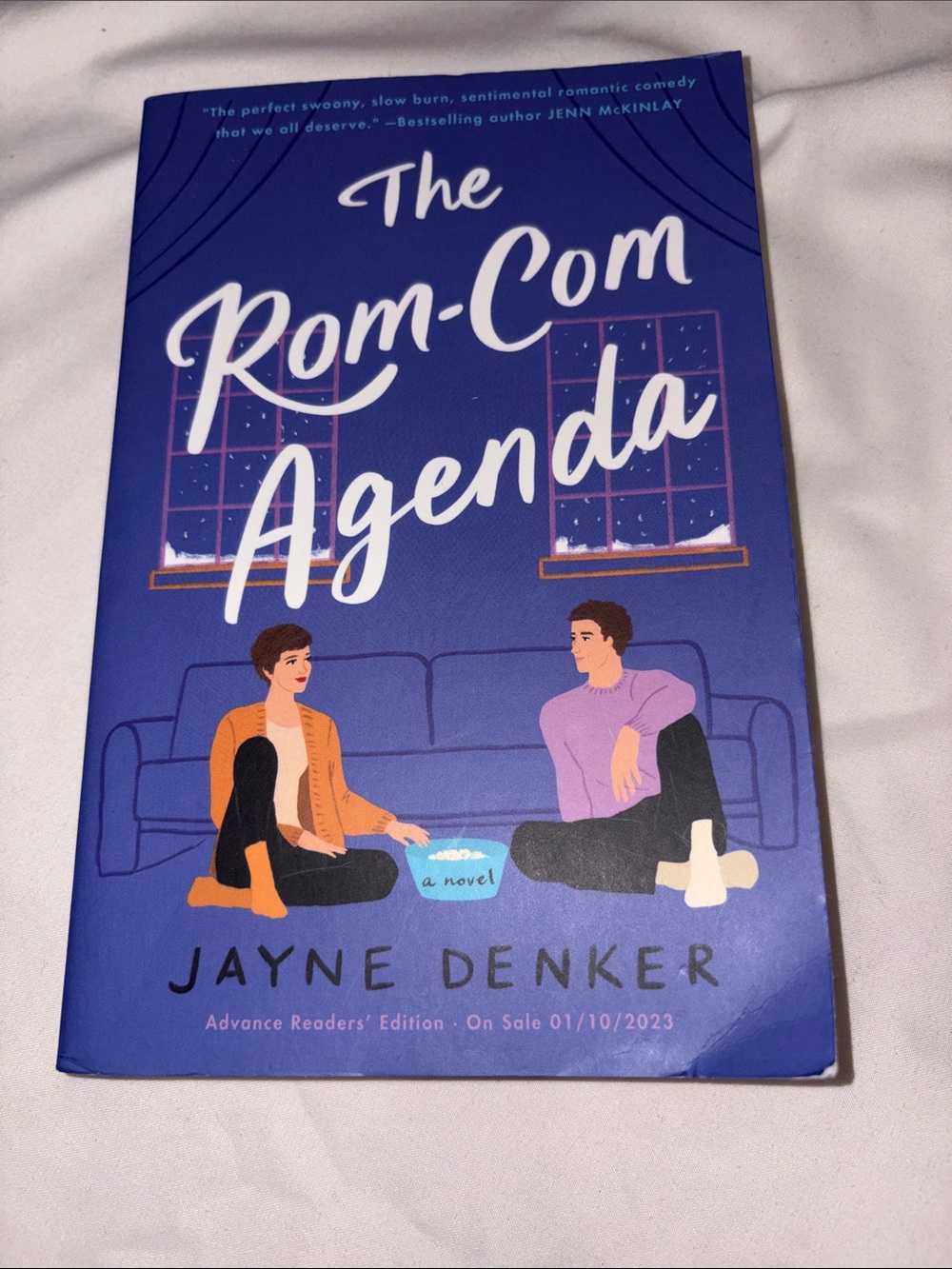 The Rom-Com Agenda by Jayne Denker - Blue Cover